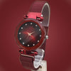 Magnet Chain Elegant Women Wrist Watch Red | 24hours.pk