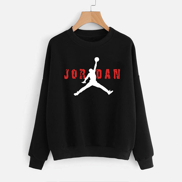Jordan Printed Winter Unisex Sweatshirt Black | 24hours.pk