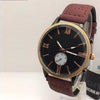 New Roman Watches For Mens Cost Black Dial and Mehroon Belt | 24HOURS.PK