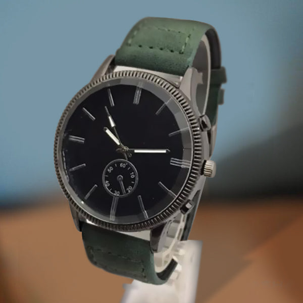 New Roman Watches For Mens Cost Black Dial with Green Belt | 24HOURS.PK