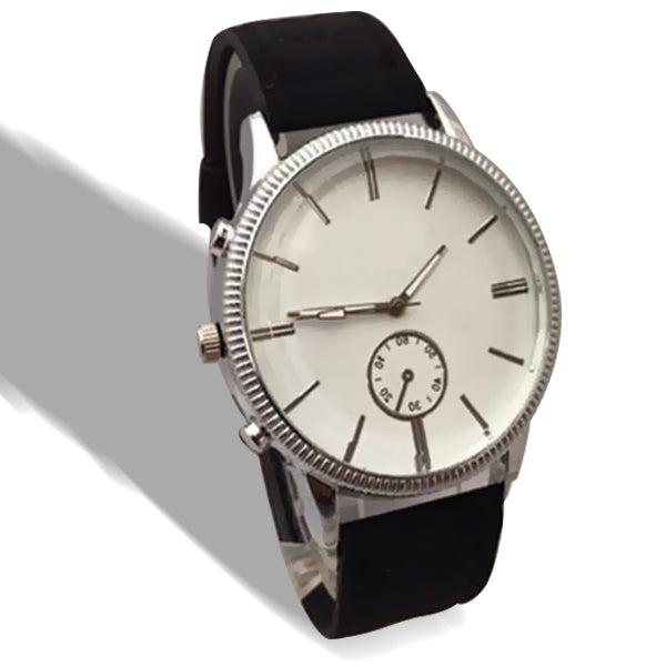 New Roman Watches For Mens Cost White Dial with Black Belt | 24HOURS.PK