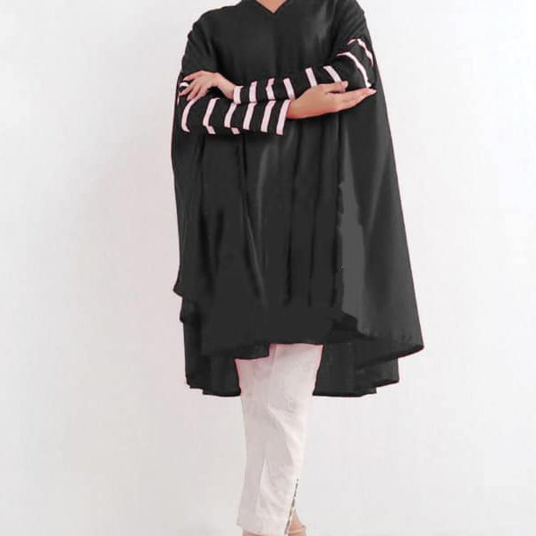 Black Kurti Chimkadar For Womens | 24HOURS.PK