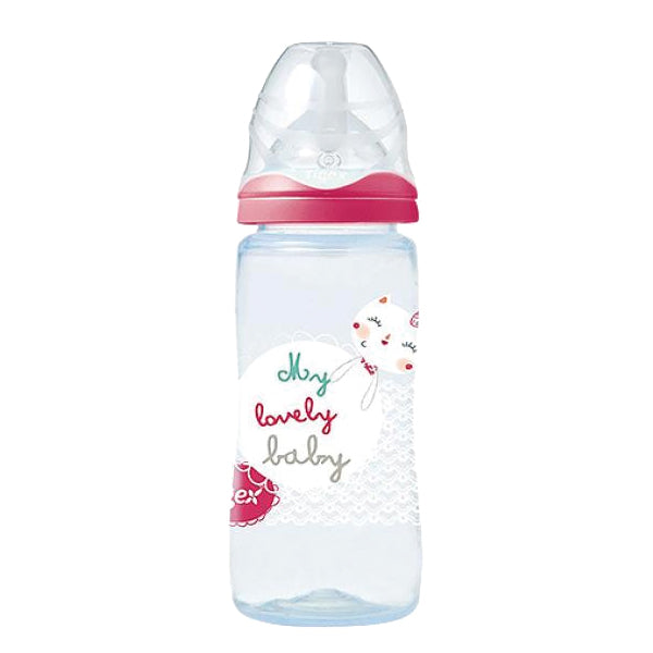 Tigex 300 ML Silicone teat Plastic Feeding Bottle Pink | 24HOURS.PK