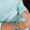 Pack of 3 Ladies Hand Watch Set Bracelet Watch Bangle Silver | 24HOURS.PK