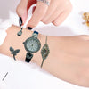 Pack of 3 Ladies Hand Watch Set Bracelet Watch Xtylish Design Silver Blue Belt | 24HOURS.PK