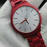 New Simple Red & White Wrist Watch For Womens | 24hours.pk