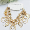 Simple Design Chains With Golden Leaf & Eclipse Bracelet For Girls And Women | 24hours.pk