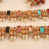 Creative Design Necklace with Random Color Stones | 24hours.pk