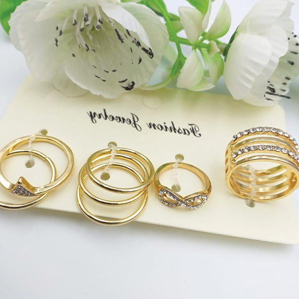 New Style Latest Rings Set Multicolors & Random Design Stones | 24HOURS.PK