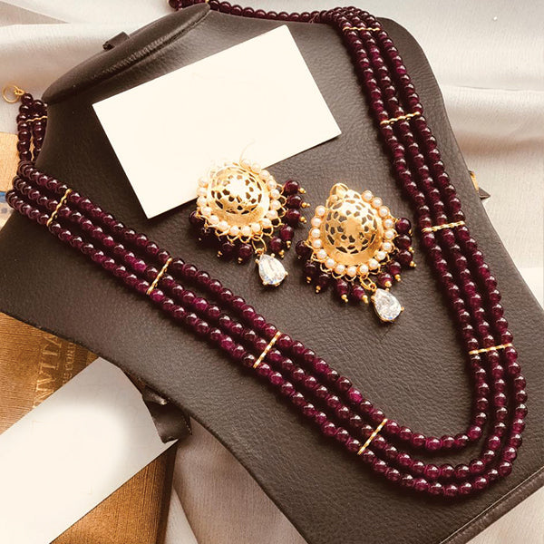 Latest Dark & Light Multicolors Pearls Necklace For Womens Set | 24HOURS.PK