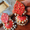 Creative Design With White Pearls Egyptan Style Earrings For Her Dark Random Colors | 24HOURS.PK
