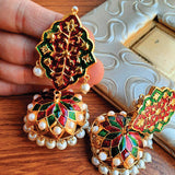 Creative Design With White Pearls Egyptan Style Earrings For Her Multicolors | 24HOURS.PK