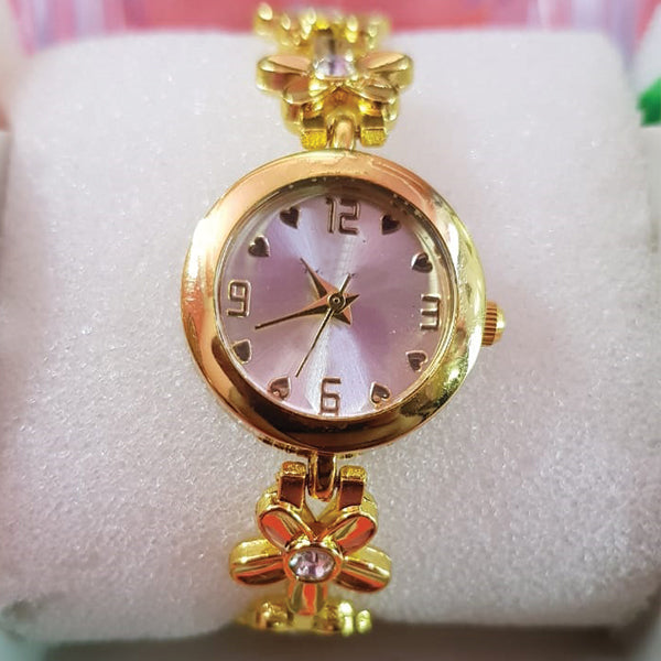 Women Flower Design Bracelet Wrist Watch Random Colors | 24HOURS.PK