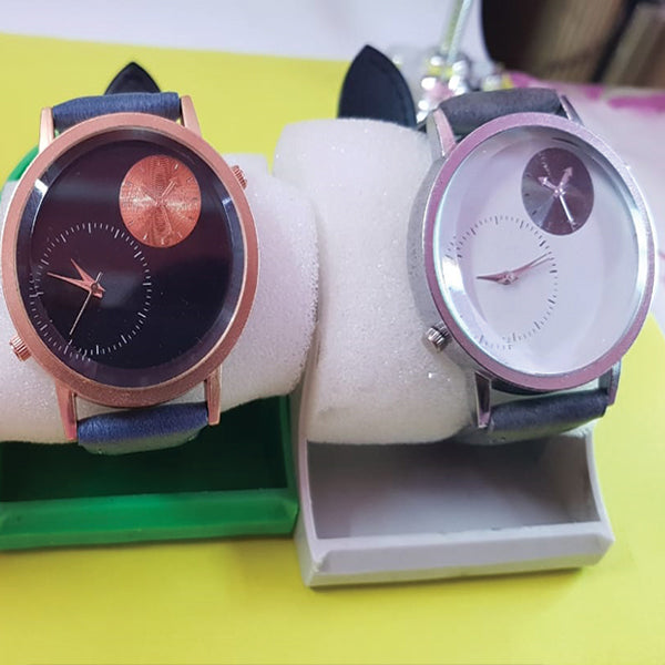 Latest Design Leather Straps Analog Watch Random Colors | 24HOURS.PK