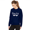 Thug Life Printed Sweatshirt For Unisex Blue | 24hours.pk