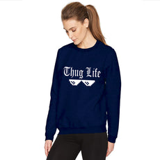 Thug Life Printed Sweatshirt For Unisex Blue | 24hours.pk