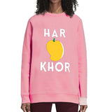 Har Aam Khor Pink Printed Round Neck Cotton Fleece Winter Sweatshirt for Men | 24hours.pk