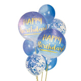 Pack of 7 foil balloon sets blue | 24hours.pk