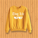 Thug Life Printed Sweatshirt For Unisex Yellow | 24hours.pk