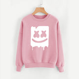 Marshmallow Style 2 Printed Sweatshirt For - Unisex Pink | 24hours.pk