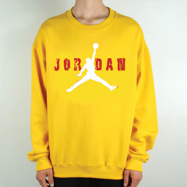 Jordan Printed Winter Unisex Sweatshirt Yellow | 24HOURS.PK