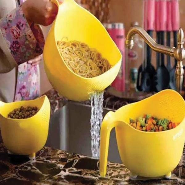 Limon Rice Vegetables Fruits Wash Colander 3Pcs Set | 24HOURS.PK