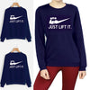 Just Lift It printed Winter Sweatshirt Blue | 24HOURS.PK