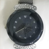 New Black Ploygon Magnet Watch In Silver Chain 00065 | 24hours.pk