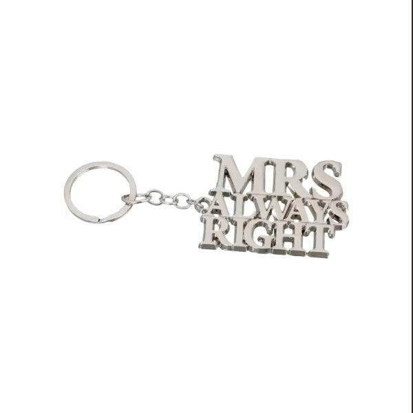 Pack of 2 Glorious Keychain MR RIGHT & MRS ALWAYS RIGHT Best Keychain For Valentines Day | 24hours.pk