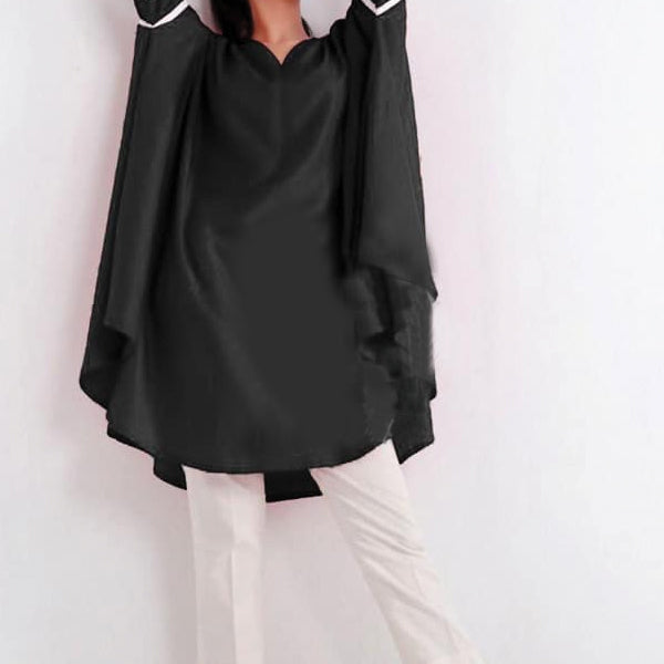 Black Kurti Chimkadar For Womens | 24HOURS.PK