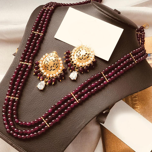 Latest Dark & Light Multicolors Pearls Necklace For Womens Set | 24HOURS.PK
