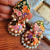 Creative Design With White Pearls Egyptan Style Earrings For Her Multicolors | 24HOURS.PK