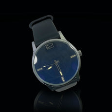 Latest Wrist Watch For Mens Blue Dial and Black Belt | 24hours.pk