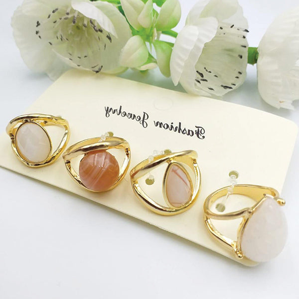 Latest Style Rings Set Multicolors & Random Design Stones | 24HOURS.PK