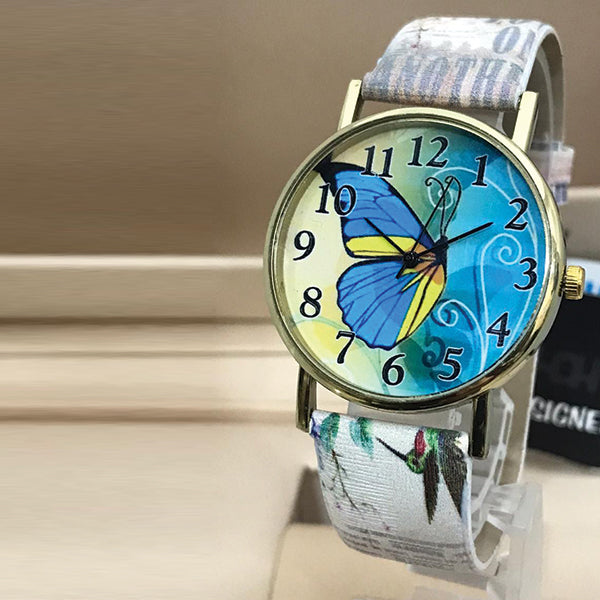 Pack of 2  Creative Butterfly Dial Women Watch Random Design | 24HOURS.PK