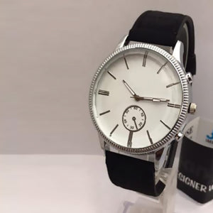 New Roman Watches For Mens Cost White Dial with Black Belt | 24HOURS.PK