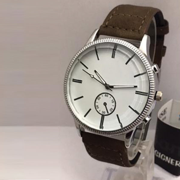 New Roman Watches For Mens Cost White Dial with Brown Belt | 24HOURS.PK