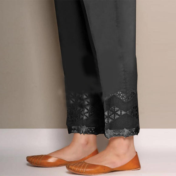 Printed Cigarette Pant For Girls -Black | 24HOURS.PK