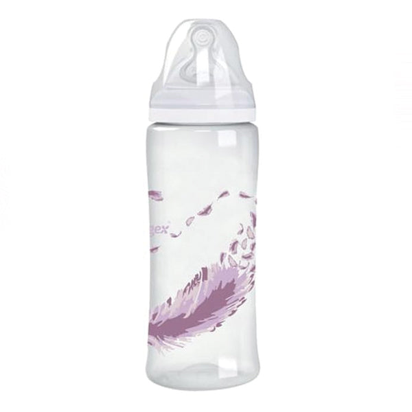 Tigex 360 ML Plastic Feeding Bottle Silicone Teat Wide Neck Multiflow | 24HOURS.PK