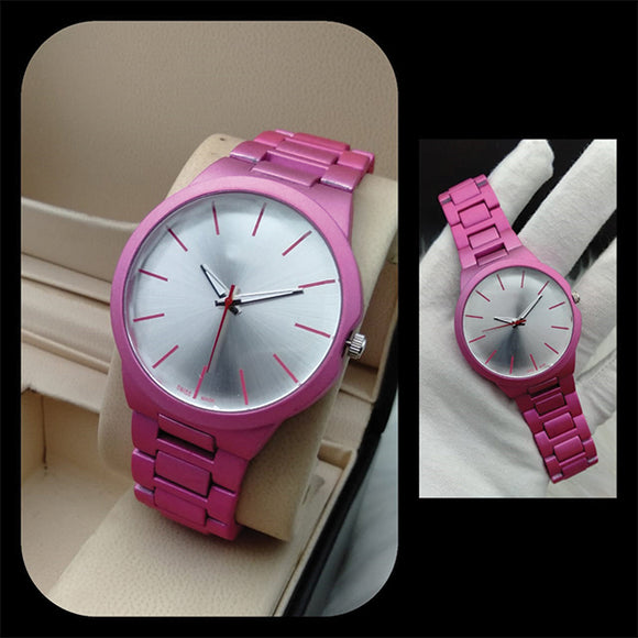 New Simple White & Pink Wrist Watch For Womens | 24hours.pk