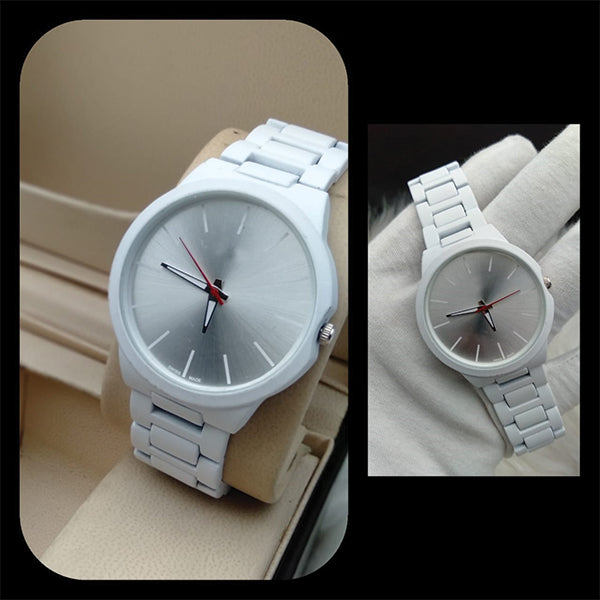New Simple White Wrist Watch For Womens | 24hours.pk