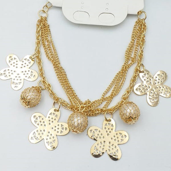 Latest Design Double Chain With Flower Design Bracelet For Girls And Women | 24HOURS.PK