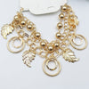 Simple Design Chains With Golden Leaf & Eclipse Bracelet For Girls And Women | 24hours.pk