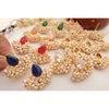 White Pearl With Multicolors Stones Design Necklace For Womens | 24hours.pk