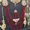 Red & Golden Necklace With Red Stones | 24hours.pk