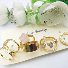 New Style Latest Rings Set Multicolors & Random Design Stones | 24HOURS.PK