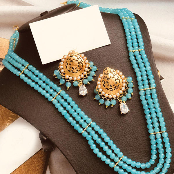 Latest Dark & Light Multicolors Pearls Necklace For Womens Set | 24HOURS.PK