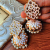 Creative Design With White Pearls Egyptan Style Earrings For Her Light Random Colors | 24HOURS.PK