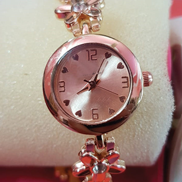 Women Flower Design Bracelet Wrist Watch Random Colors | 24HOURS.PK