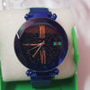 New Roman Strap Blue & Golden Watch For Womens | 24HOURS.PK